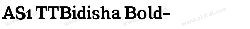 AS1 TTBidisha Bold字体转换